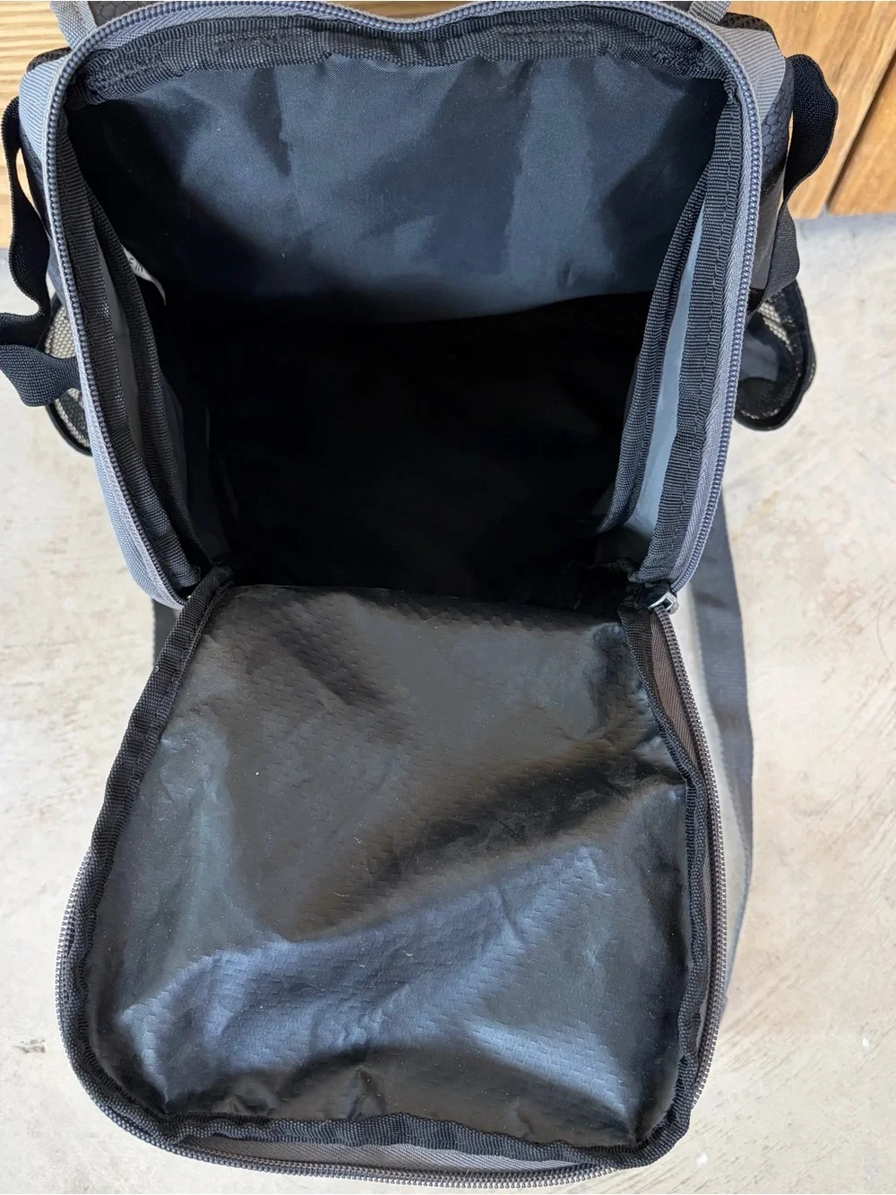 Easton Kids' Game Ready Bat Backpack Black and Gray with Logo